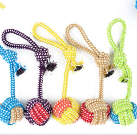 Handcrafted Cotton Rope Dog Leash Toys