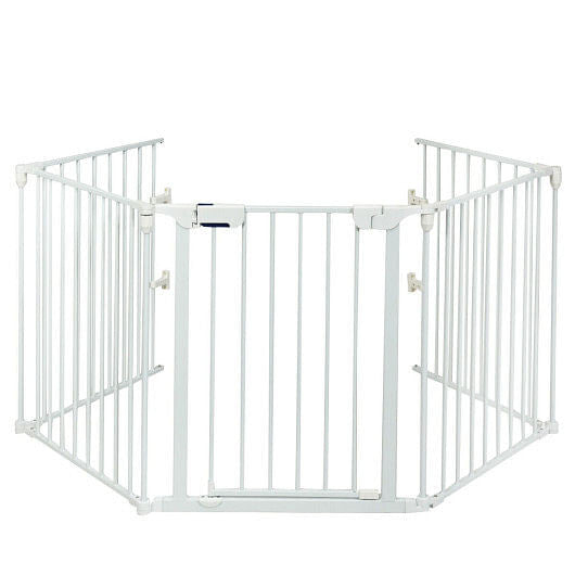 5-Panel Metal Safety Gate & Playpen – Versatile & Secure