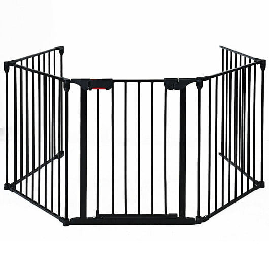 5-Panel Metal Safety Gate & Playpen – Versatile & Secure
