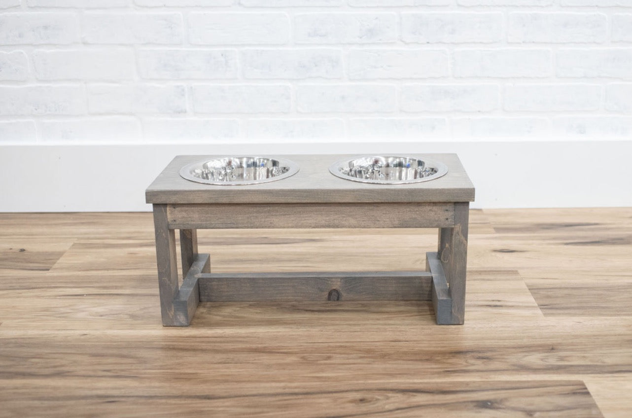 Personalized Handmade Elevated Pet Feeder – Solid Pine Wood
