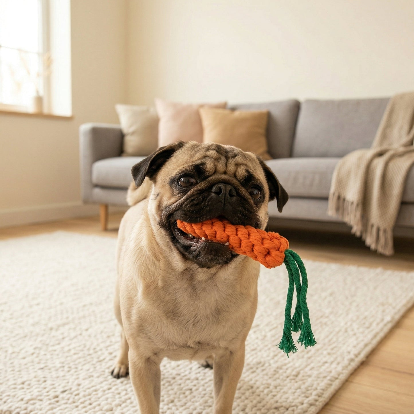 Palatable Carrot Rope Toys